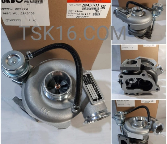 Турбокомпрессор TURBOCHARGER HE211W (5 отв.) 2843702 (3767998, 3777895) - ISF3,8 {ПАЗ-3204} (Аналог)