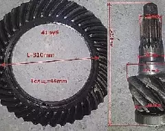 Главная пара ред.зад/м (Шестер.{41зуб}+Вал{8зуб}) 24TB3-00010*02020/02010 (мост XIANGQIAO 15тонн)
